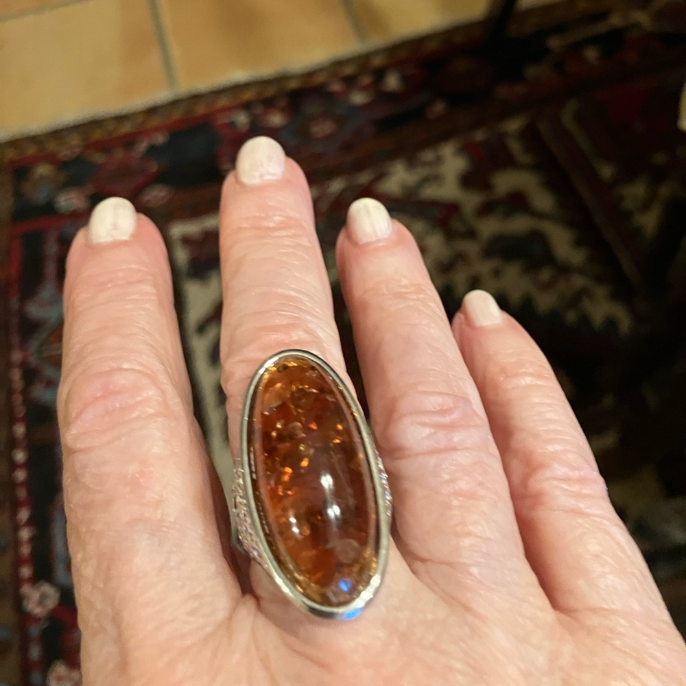 BALTIC AMBER RING 7 EXCELLENT CONDITION - Picture 4 of 13